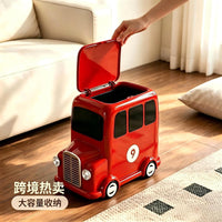 Movable Trash Can with Lid, Press-Open, Large Capacity 10L