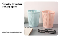 Small Mesh Trash Can Simple Design Iron Mesh Paper Basket Smooth Edges Office Supply for Students, Teachers, Study Room, Workspace, Classroom