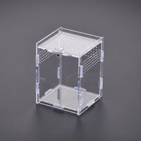 Front-Opening Acrylic Reptile Enclosure Escape-Proof Reptile Enclosure with Door Ventilated Acrylic Terrarium Transparent for Breeders, Home, Breeding Room