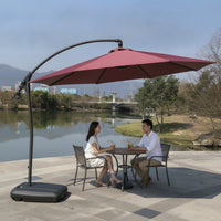 Cantilever Patio Umbrella Hanging Side-Pole Patio Cover Adjustable for Poolside, Backyard, Garden