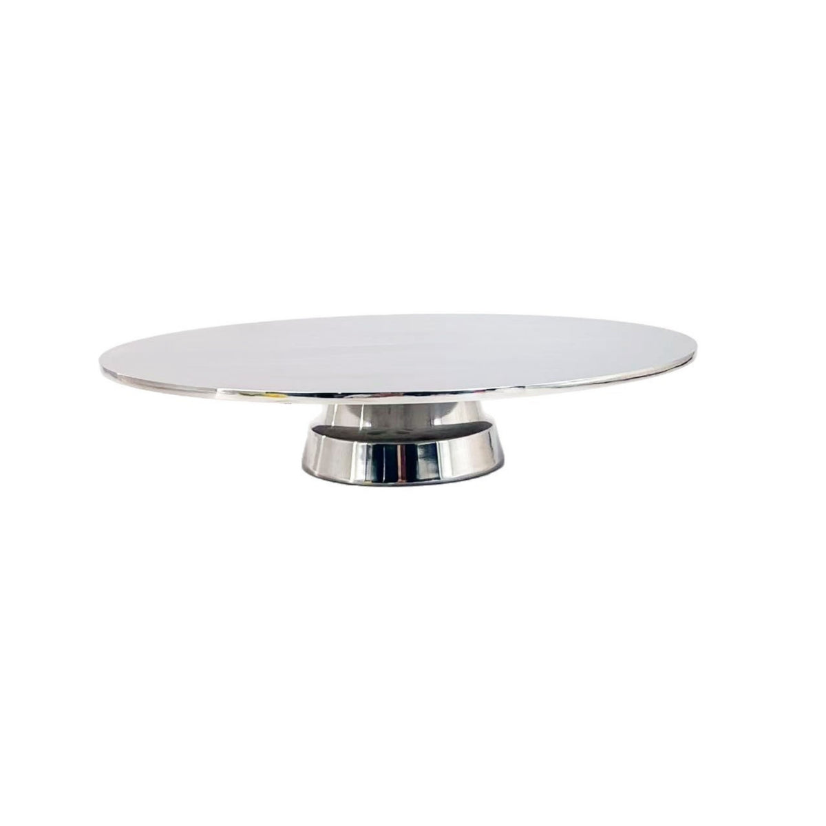 Serving Piece with Pedestal Stainless Steel Cake Stand Mirror-Polished for Hosts