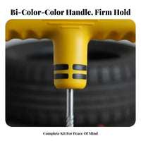 T-Handle Design Tubeless Tire Plug Kit Portable Tire Plug Kit Universal Fit for DIYers, Drivers, Travel, Garage