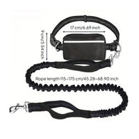 Running Belt with Leash Reflective Handsfree Leash with Pouch Adjustable for Jogging