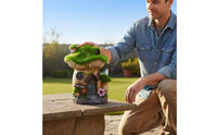 Mushroom House Figurine Outdoor Mushroom Cottage Statue Hand-Painted Look Fairy Garden Statue for Lawn, Courtyard