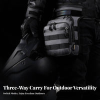 Multiple Compartments Motorcycle Leg Bag Adjustable Straps Motorcycle Thigh Bag Long-Lasting for Motorcyclists, Hikers, Travel, Daily Use