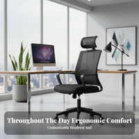 Modern Minimalist design Ergonomic Mesh rotating Chair Adjustable Height Office Furniture Easy Assembly Lumbar Support for Remote Workers, Students, Adults, Conference Room, Reception Area