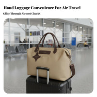 Large Capacity Duffel Bag Waterproof Hand Luggage Bag with Trolley Sleeve Airplane Friendly Oxford Cloth Travel Tote for Business Commuters
