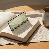 Acrylic Mountain and Grassland Bookmark Ticket Holder for Collection and Display