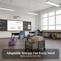 Rolling Book container with casters Storage Box debrisresistant for children, Apartment Dwellers