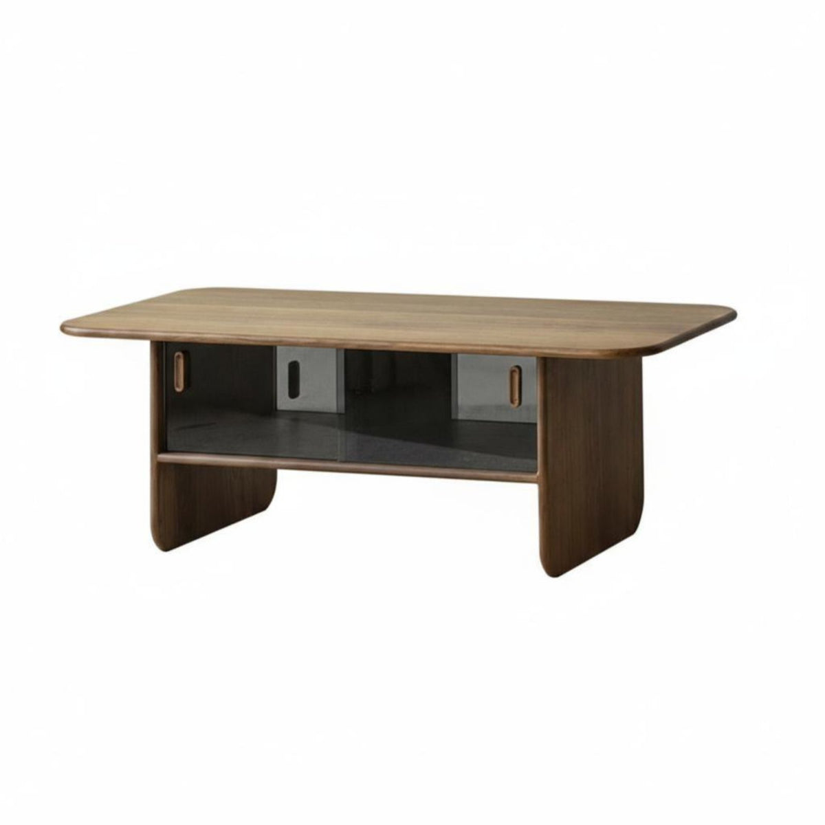 Rectangular Table with Shelf Centuryperiod Design Living Room Furniture Space-Saving Size Dual-Level Design for Homeowners