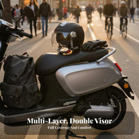 Half Helmet 3C Certified Helmet Breathable Secure Headwear for Commuters, City Commuting, City Riding