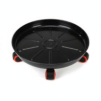 Rolling Mobile Pot Stand 360 Degree Wheels Rolling Pot Tray High Weight Capacity Planter Roller Base for Indoor, Balcony
