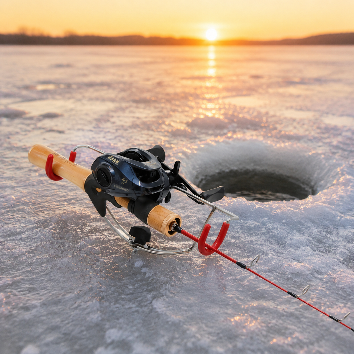 ice fishing rod set
