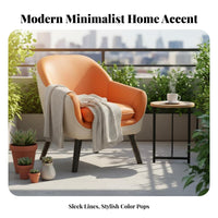Minimalist and aesthetic plush Lounge Chair Modern Design Armchair space-saving Indoor Seating Comfortable for Apartment Dwellers, Interior Designers, Balcony, Bedroom, Office, Reception Area