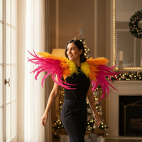Feather Shoulder Accessory Colorful Feather Shrug Shoulder Strap Dramatic for Festivals
