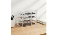 Clear Acrylic Storage Box Versatile Clear Acrylic Box Space-Saving Transparent Organizer Bin for Crafters, Desktop, Kitchen, Washroom