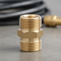 M22 Male to Male Connector Power Washer Hose Coupler Plumbing Hardware Leak-No-Leak Design for Outdoor