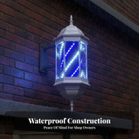 Barber Pole Waterproof LED Barber Pole Retro Design Rotating LED Salon Light for Outdoor, Storefront