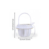 Flower Girl Basket Gold Trim Wedding Petal Basket Handmade for Dance