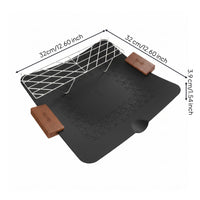 Cassette Cooktop Compatible Camping Grill Pan Induction Ready Nonstick Grill Pan Easy to Clean Cookware Lightweight for Outdoor, Home