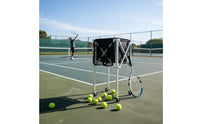 Wheeled Tennis Ball Cart Removable Bag Folding Tennis Cart Lightweight Athletic Gear for Training
