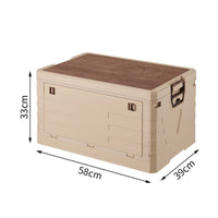 Space Saving Collapsible Car Storage Box Large Capacity Collapsible Car Crate Foldable Storage Box with Lid for Campers, Travel, Camping, Picnic
