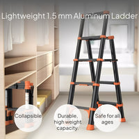 Folding Telescopic Aluminum Ladder Multi-Purpose Step Stool