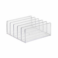 Multi-Compartment Storage Rack Transparent Design upright Divider Rack