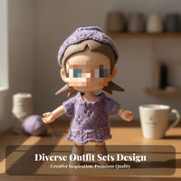 BJD Doll Clothes Cute Doll Outfit Dress Hat Handcrafted Appearance Toy Accessory for Hobbyists
