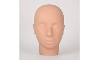 Face Inoculation Model with Ear Flat-Back Inoculation Training Mannequin Head Textured Silicone Face Model for Aesthetic Practitioners