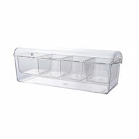 Divided Food Tray with Ice Base Shatterproof Relish Server with Compartments