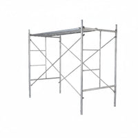 Heavy Duty Mobile Scaffolding Frame Easy Assembly Galvanized Steel Scaffold Adjustable Height Walk-Through Scaffold Frame Reinforced Joining for Contractors, Builders, Painters, Exterior Renovation, Building Maintenance, Outdoor Work