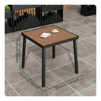 Easy to Clean Outdoor Restaurant Table and Chairs Waterproof Plastic Wood Patio Set for Balcony