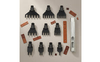 Leather Hole Punch Tool Set Multi-Pronged Interchangeable Hole Punch Tool Knurled for Leathercrafters, Hobbyists, Leathercraft, Belt Making