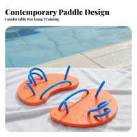 2 Pieces Increases Propulsion Swimming Hand Paddles Builds Strength Swim Training Hand Paddles Improves Technique for Swimmers, Children 6+