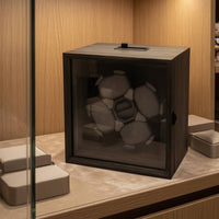 Wooden 4 Watch Winder Carbon-Fiber Automatic Watch Winder Box Quiet Organizer Luxury for Dresser