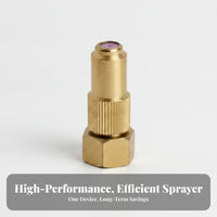 Threaded Adjustable Spray Nozzle Knurled Grip Brass Spray Nozzle Hexagonal Base Sprayer Part
