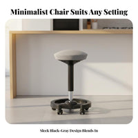 Modern Minimalist Design Adjustable rotating Stool Backless Adjustable Round Pedestal Chair Padded pad High Seat Built-in Footrest for Business Owners, Shop Workers, Kitchen, cosmetic studio, Counter, Garage
