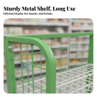 Large Capacity Floor Standing Retail Shelf Strong Load-Bearing Freestanding Shop Shelf Easy to Assemble Freestanding Snack Merchandiser Space Saving for Business Owners, Exhibitors, Homeowners, Convenience Shop S, Supermarkets, Supermarket, Pharmacies