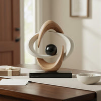Minimalist Modern Resin Statue Sleek Abstract Sculpture Sculptural for Entryway, Shelf