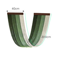Tapestry with Wooden Bar Woven Fringe Wall Hanging Textured Macrame Wall Hanging with Wooden for Bedroom
