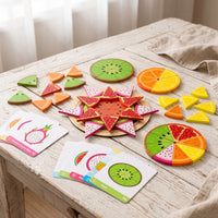 Puzzle with Pattern Cards Educational Method Wooden Puzzle with Cards Matching Game Geometric for Toddlers, Homeschool, Playroom