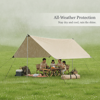 Blackout Sunshade Tarp Tent for Outdoor Camping and Picnic