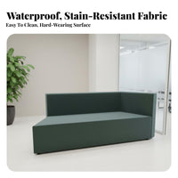 Minimalist Design Fabric Couch and Coffee Table Group Thick pads Lounge Seating hardwood Wood Frame Sofa Set L-Shaped Configuration for Business Owners, Office Managers, Interior Designers, Lobby, Den