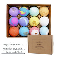 12 Pieces Dried Flower Botanicals Bath Fizzy Set Fizzy & Foaming Essential Oil Bath Balls Handmade for Relaxation