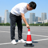 Red and White Color Cone, Triangle Cone, Construction Site, Parking Lot, Traffic Item 1 Piece