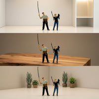 1:64 Scale Fishing Figure Collectible 1:64 Scale Fishing Figure Miniature Fisher Model Realistic Intricacy Tiny Fisherman