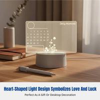 Acrylic Note Board, Erasable Luminous Desktop Whiteboard, Transparent Double-Sided Reminder, Home Office Decor, DIY Doodle,