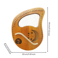 Lyre Instrument Metal Strings Lyre Wooden Harp for Beginners, Artists, Music Practice