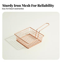 Mini French Fry Basket American Design Mini Fry Basket Oil Draining Design Servingware for Restaurants, Cafes, Parties